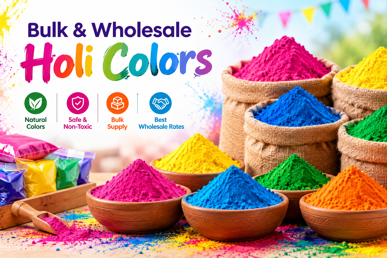 Bulk & Wholesale Holi Colors