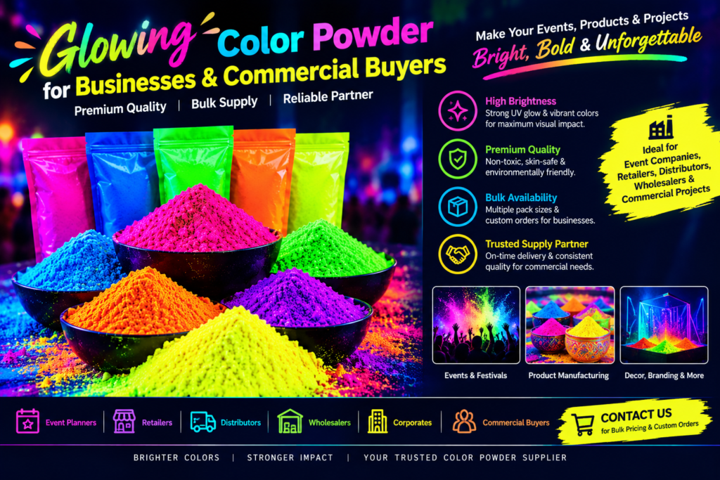Glowing Color Powder for Businesses & Commercial Buyers