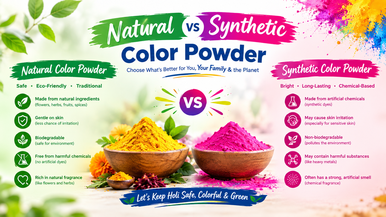 Natural vs Synthetic Color Powder