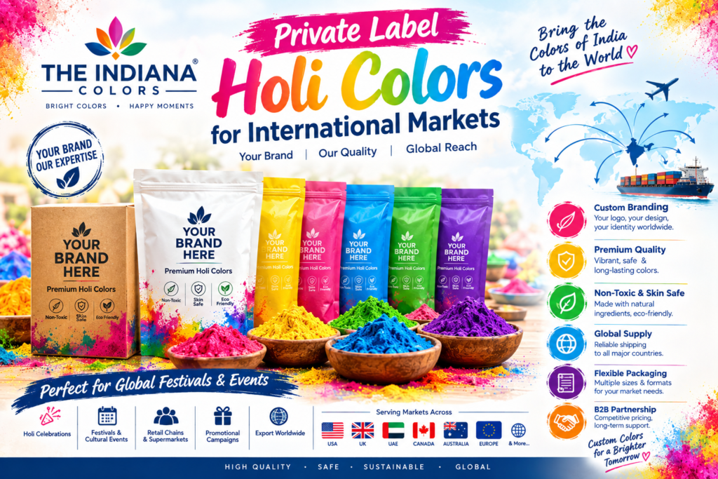 Private Label Holi Colors for International Markets